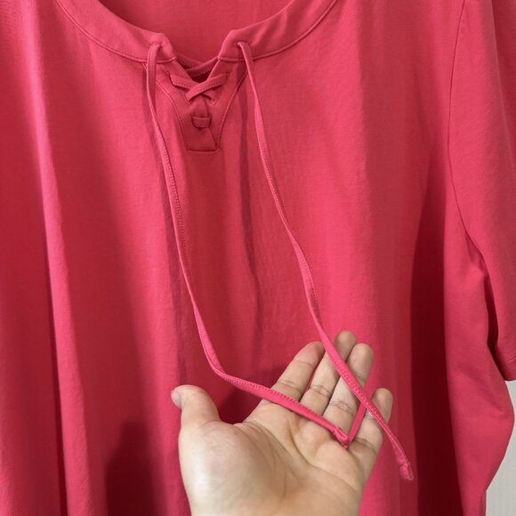 Catherines T Shirt Womens Sz 2X 22/24W Suprema Collection Short Sleeve Hot Pink - Picture 7 of 15